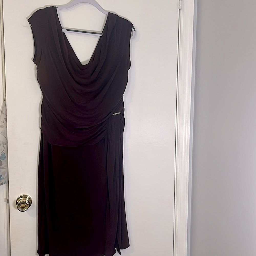 SL Fashions Purple Midi Dress